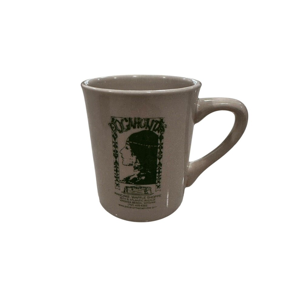 VTG POCAHONTAS PANCAKE HOUSE WAFFLE SHOP RESTAURANT COFFEE MUG VIRGINIA BEACH VA